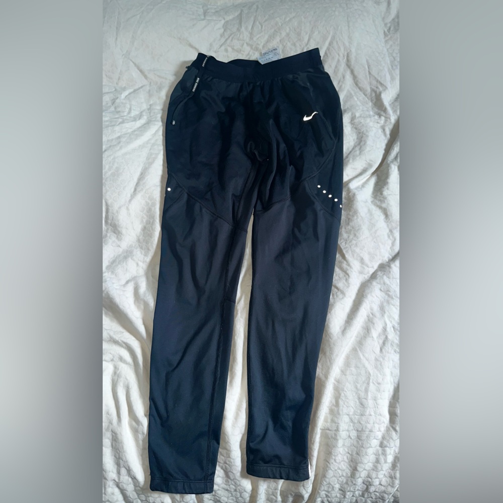 Nike Black Track Pants with Tapered Leg Design